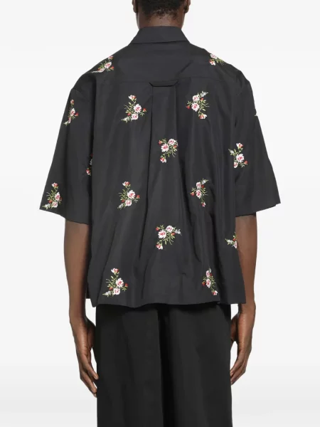 Květinová košile Simone Rocha černá