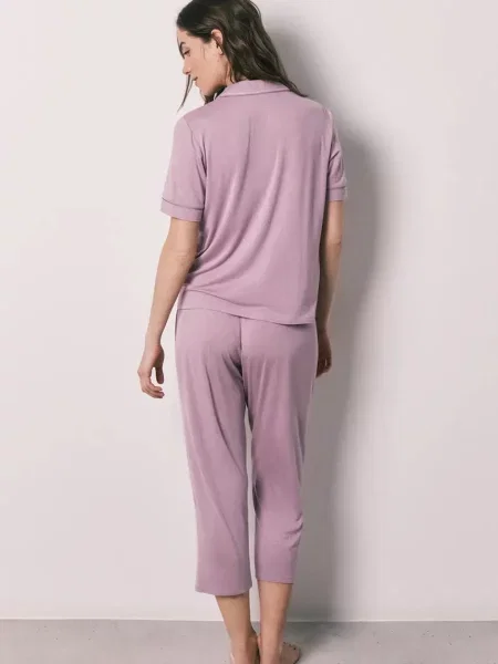 Women'secret dvoudílné pyžamo s viskózou růžové