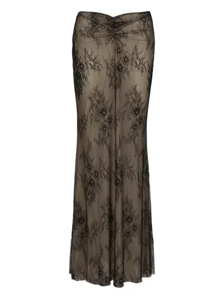 Fusta maxi Bananhot din dantelă negru