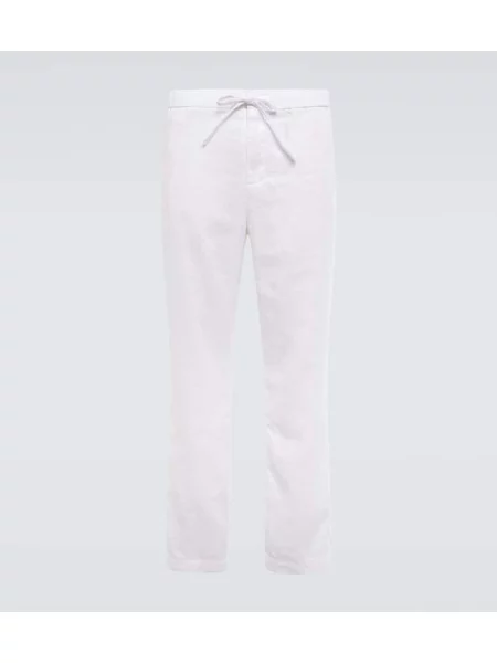 Lněné chinos Frescobol Carioca bílé