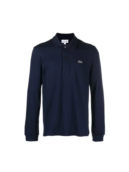 Koszulka polo Lacoste z długim rękawem niebieska