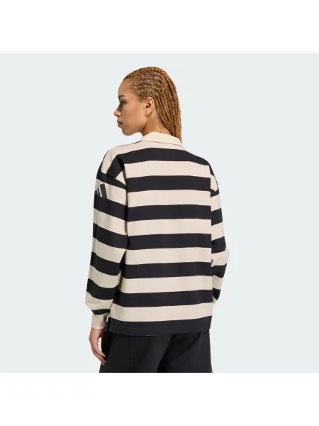 Koszulka polo Essentials Contemporary French Terry Longsleeve czarna