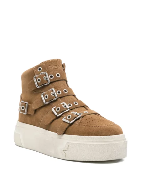 Sneakerși Ash cu cataramă cu bretele maro