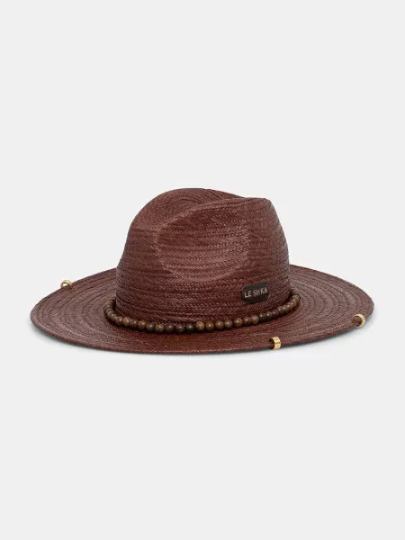 LE SH KA headwear pălărie de paie pentru femei împletită maro
