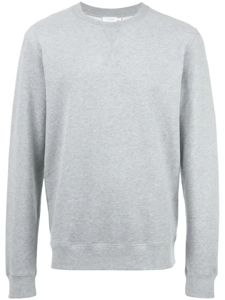 Hanorac crewneck Sunspel gri