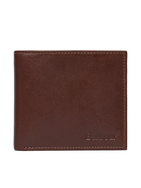 Barbour portofel de piele barbati negru maro