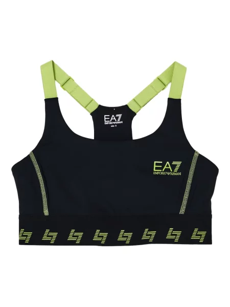 Sutien sport Ea7 Emporio Armani cu autograf negru