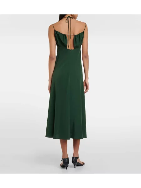 Rochie maxi Toteme de mătase de costum verde