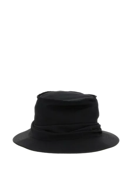 Căciulă Yohji Yamamoto de lână drapată negru