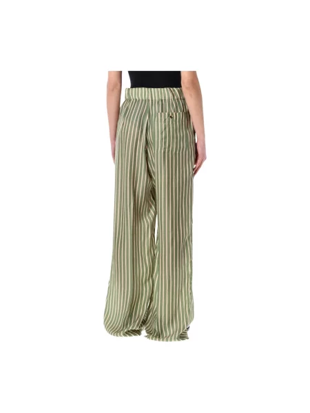 Spodnie Dries Van Noten w paski zielone