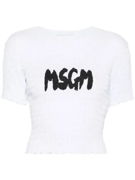 Tricou Msgm cu imagine alb