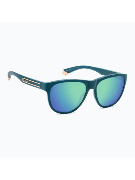 Okulary przeciwsłoneczne Polaroid PLD teal/greygreen mirror polarized niebieskie