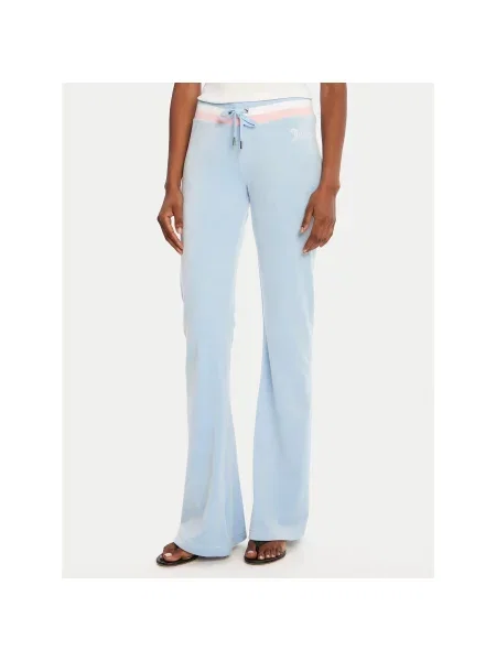 Велюровые спортивные штаны Juicy Couture синие