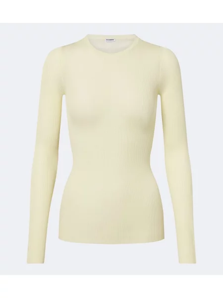 Pulover Jil Sander de lână alb