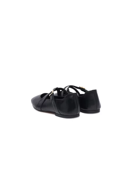 Baleríny Tommy Hilfiger Th Buckle Cross Strap Maryjane čierna