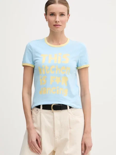 United Colors of Benetton tričko s bavlnou modré