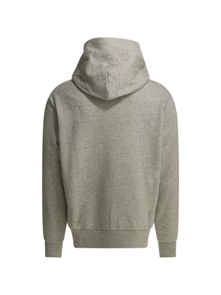 Džemper Polo Ralph Lauren s kapuljačom s printom siva