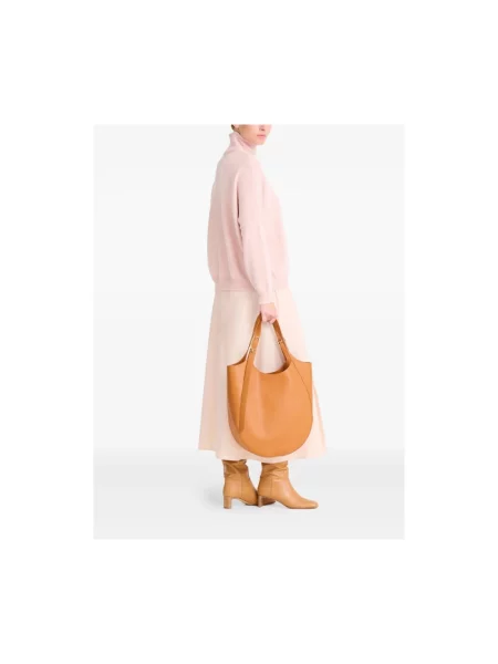 Shopperka Longchamp skórzana brązowa