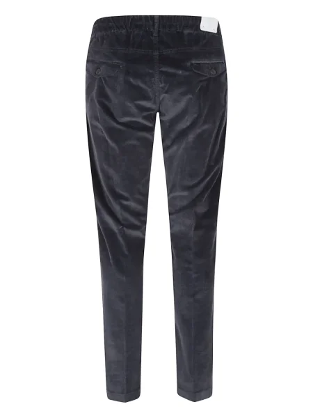 Pantaloni Eleventy de catifea cord cu cordon albastru
