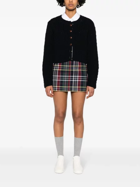 Vilnonis pledas sijonas Thom Browne mėlyna