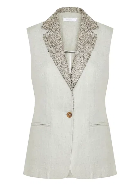 Kołnierzykowy kamizelka Barba szara