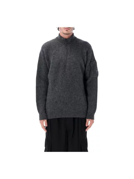 Lniany sweter C.p. Company szary