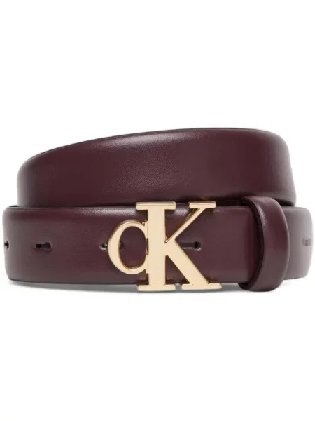 Kožni remen Calvin Klein Jeans bordo