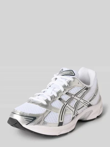Sneakersy z obszyciem w kontrastowym kolorze Asics białe