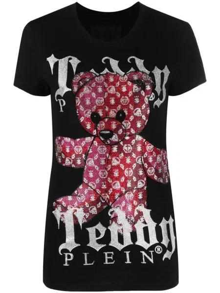 Tricou Philipp Plein cu imagine teddy negru