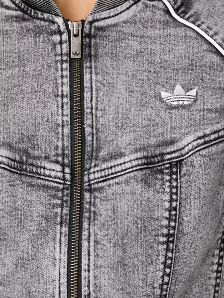 Суичър с цип Adidas Originals сиво