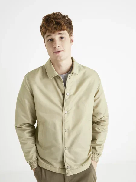 Z ovratnikom srajčna jakna Celio bež