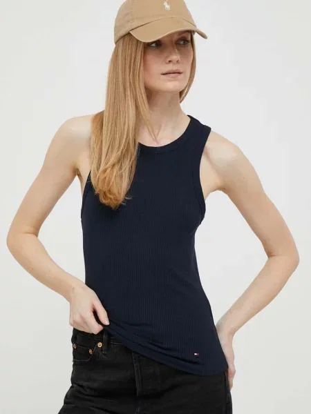 Топ Tommy Hilfiger тъмносиньо