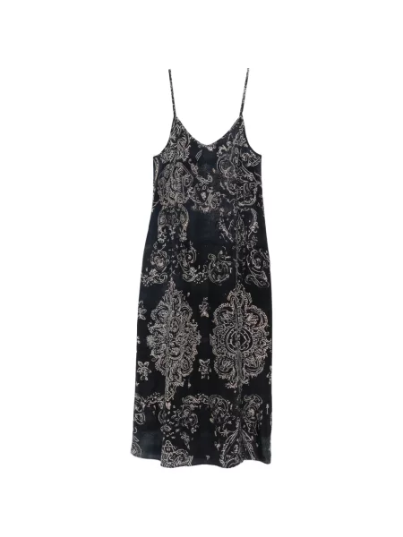 Rochie midi R13 cu imagine negru