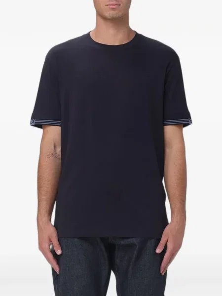 Tricou Armani Exchange cu decolteu rotund albastru