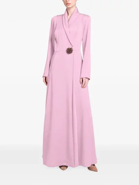 Gulerat rochie maxi Baruni roz