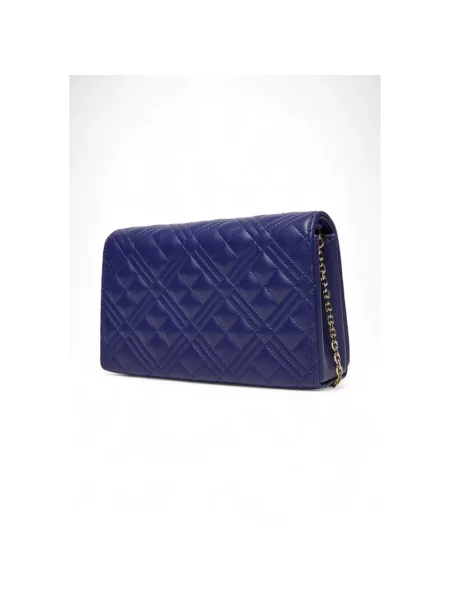 Torebka crossbody Love Moschino pikowana niebieska