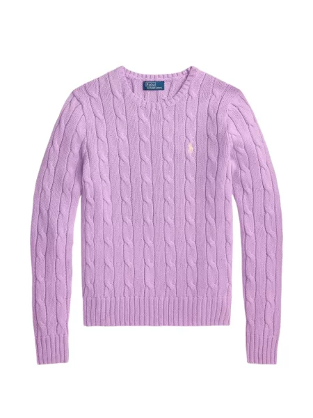 Cămașă Polo Ralph Lauren cu decolteu rotund violet