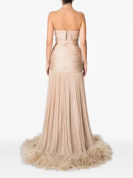 Rochie maxi M.marquise cu pene