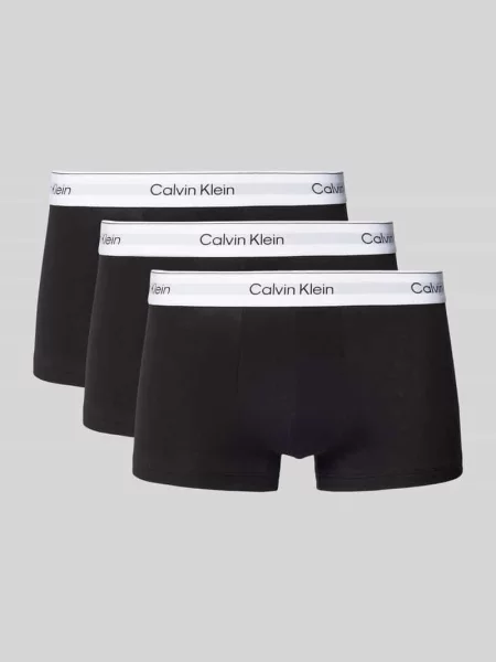 Obcisłe bokserki z elastycznym paskiem z logo w zestawie 3 szt. Calvin Klein Underwear czarny