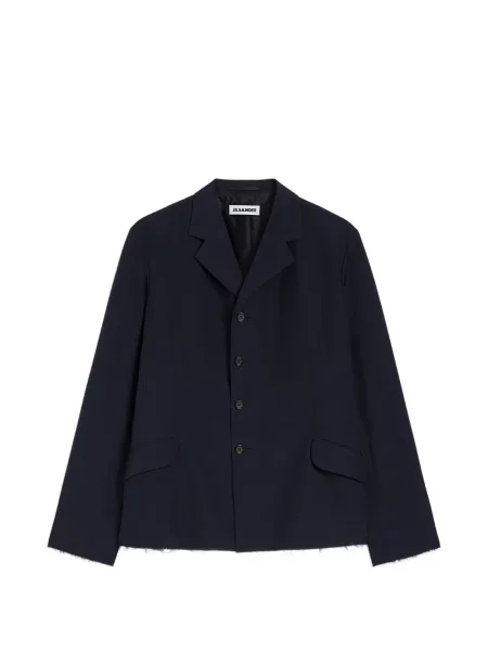Вълнено яке Jil Sander синьо