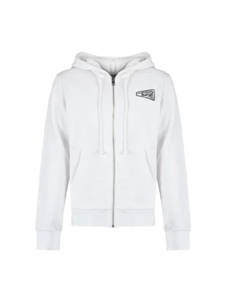 Bluza z kapturem Diesel z kapturem biała
