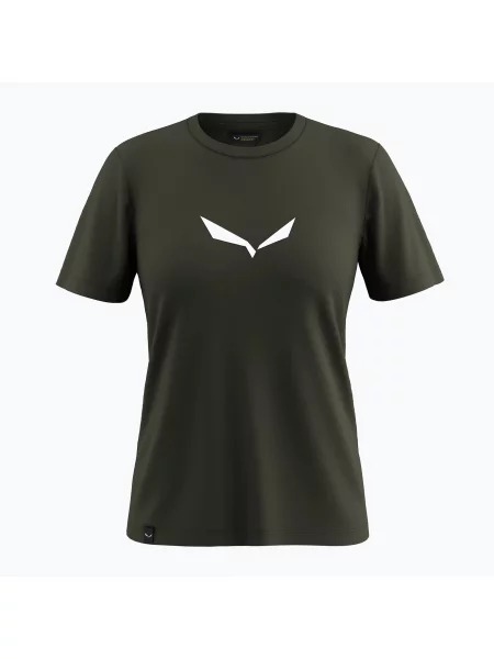 Tricou pentru femei Salewa Solid Dry dark olive kaki