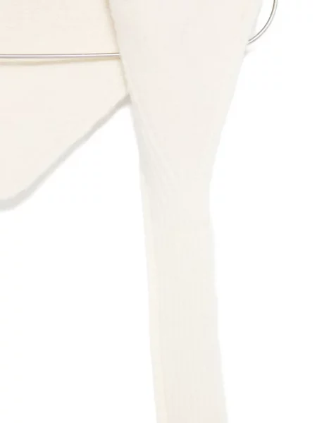 Fular Jacquemus tricotate alb