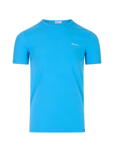Tricou Kiton cu broderie albastru
