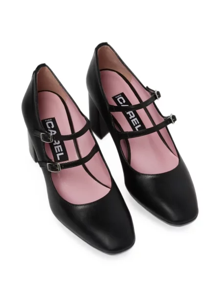 Pantofi cu toc Carel Paris cu bretele negru