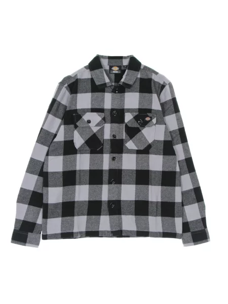 Koszula Dickies z długim rękawem flanelowa szara