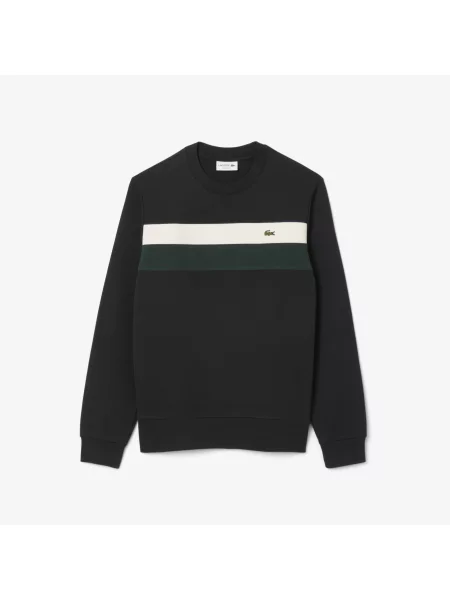 Lacoste Bluza Z Polaru W Kolorowe Bloki czarny