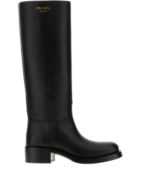 Botine Prada din piele negru