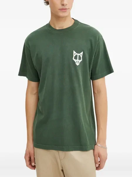Tricou Naked Wolfe cu imagine verde