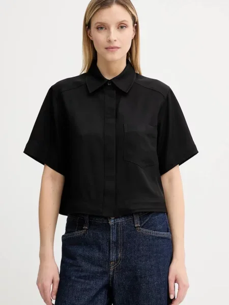 Marc O'Polo cămașă cu guler clasic regular negru